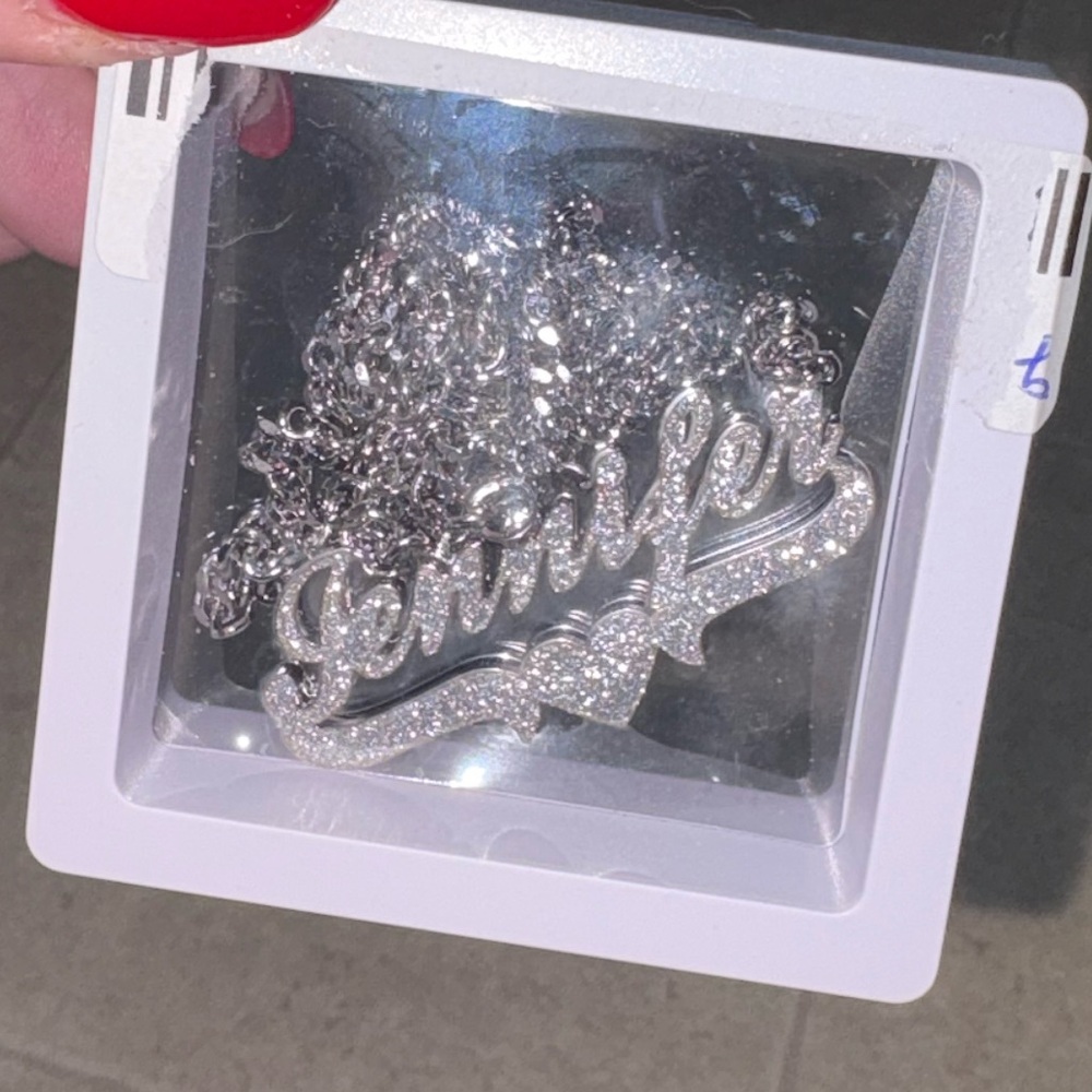 Silver Name Necklace JENNIFER